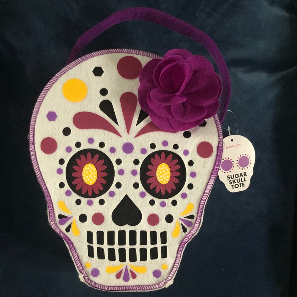 Colorful Sugar Skull Tote